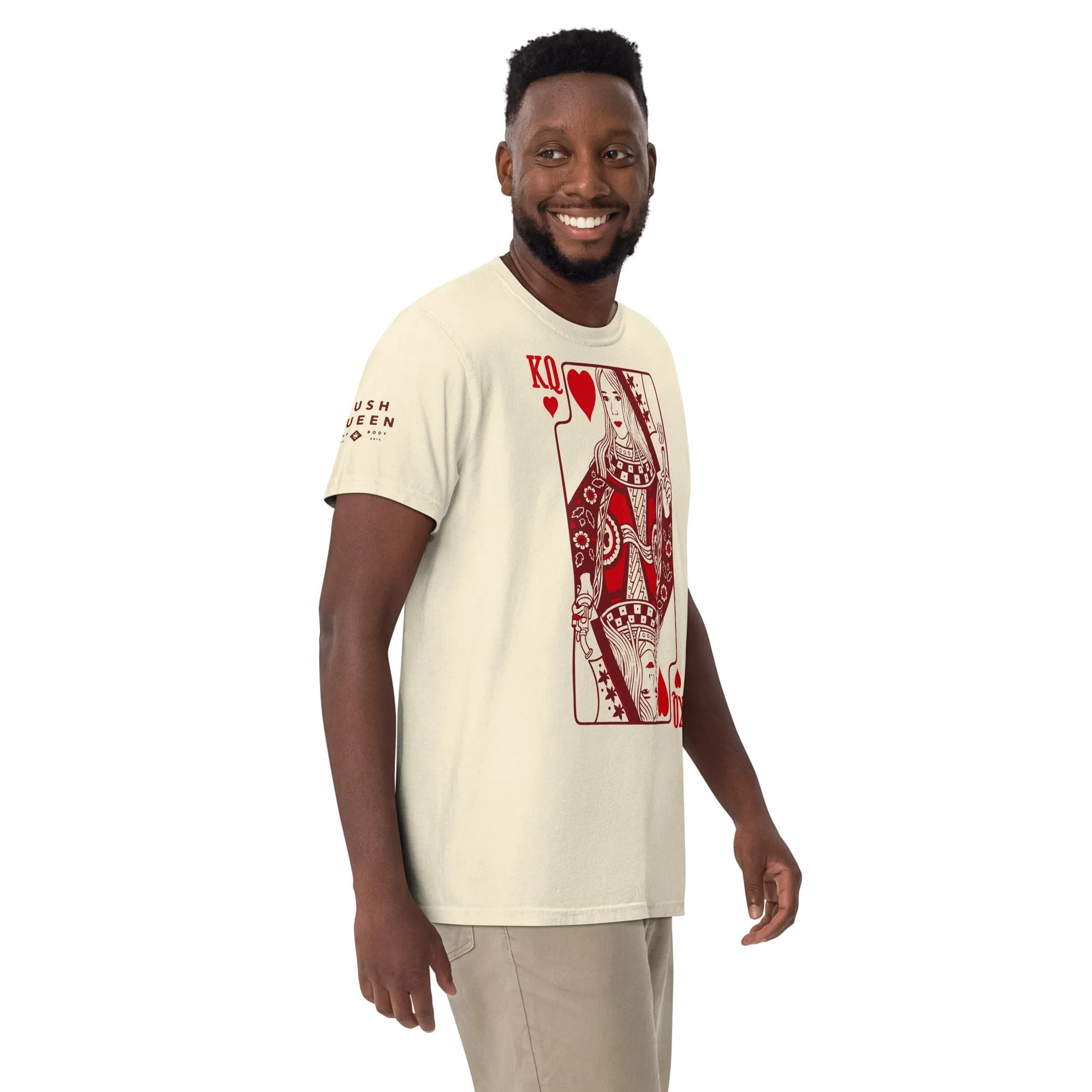 'Kush Queen of Hearts' Unisex garment-dyed heavyweight t-shirt - Image 3